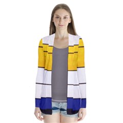 Composition A By Piet Mondrian Drape Collar Cardigan by maximumstreetcouture