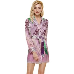 Fraction Space 1 Long Sleeve Satin Robe by PatternFactory