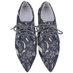 Folk Flowers Pattern  Pointed Oxford Shoes by Eskimos