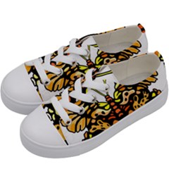 Bigcat Butterfly Kids  Low Top Canvas Sneakers by IIPhotographyAndDesigns