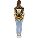 Bigcat Butterfly Women s Quarter Sleeve Pocket Shirt View4