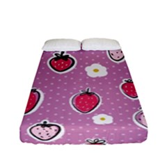 Juicy Strawberries Fitted Sheet (full/ Double Size) by SychEva