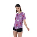 Juicy Strawberries Asymmetrical Short Sleeve Sports Tee View2