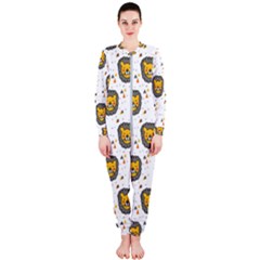 Lion Heads Pattern Design Doodle Onepiece Jumpsuit (ladies)  by Sapixe