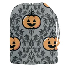 Pumpkin Pattern Drawstring Pouch (3xl) by NerdySparkleGoth