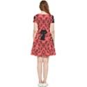 Cat Pattern Inside Out Cap Sleeve Dress View4