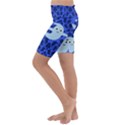 Ghost Pattern Kids  Lightweight Velour Cropped Yoga Leggings View2