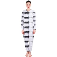 Athletic Running Graphic Silhouette Pattern Onepiece Jumpsuit (ladies)  by dflcprintsclothing