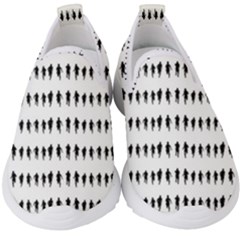 Athletic Running Graphic Silhouette Pattern Kids  Slip On Sneakers by dflcprintsclothing