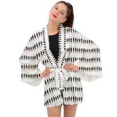 Athletic Running Graphic Silhouette Pattern Long Sleeve Kimono by dflcprintsclothing