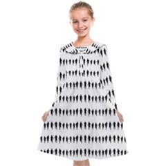 Athletic Running Graphic Silhouette Pattern Kids  Midi Sailor Dress by dflcprintsclothing