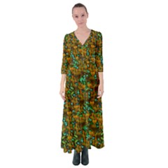 Love Forest Filled With Respect And The Flower Power Of Colors Button Up Maxi Dress by pepitasart