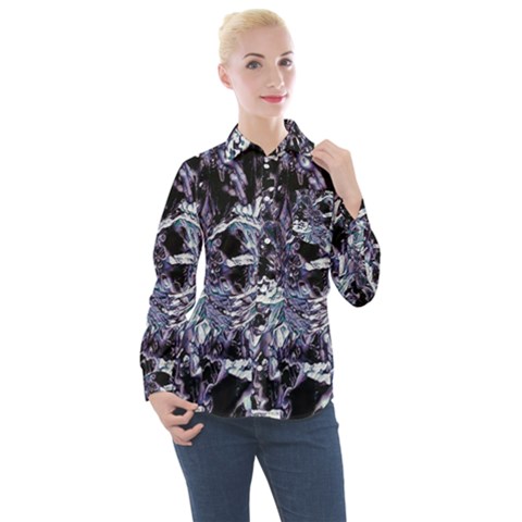 Unraveled Women s Long Sleeve Pocket Shirt by MRNStudios