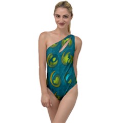 Gold On Green To One Side Swimsuit by kiernankallan