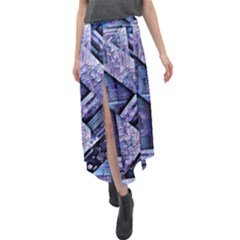 Different Volumes Velour Split Maxi Skirt by MRNStudios