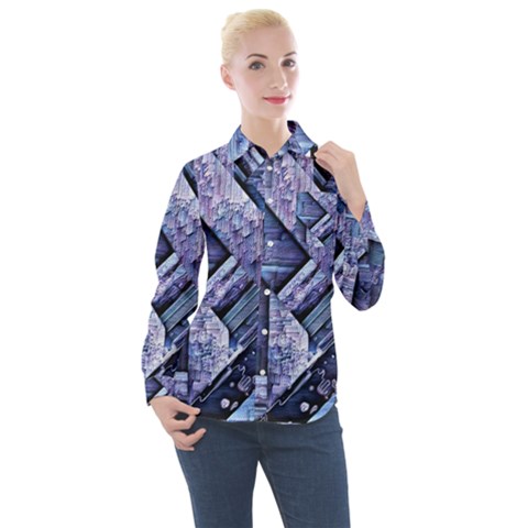 Different Volumes Women s Long Sleeve Pocket Shirt by MRNStudios