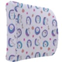 Cute And Funny Purple Hedgehogs On A White Background Back Support Cushion View2
