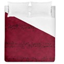 Black Splashes On Red Background Duvet Cover (Queen Size) View1