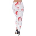 Red Drops On White Background Velvet Leggings View2