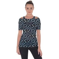 Modern Illusion Shoulder Cut Out Short Sleeve Top by Sparkle