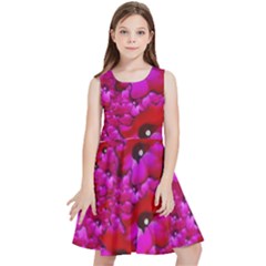 Flowers Grow And Peace Also For Humankind Kids  Skater Dress by pepitasart