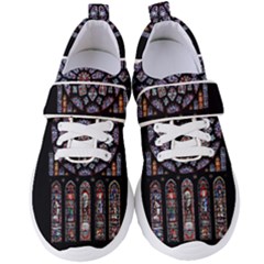 Chartres-cathedral-notre-dame-de-paris-amiens-cath-stained-glass Women s Velcro Strap Shoes by Sudhe