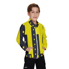 Skyline-city-building-sunset Kids  Windbreaker by Sudhe