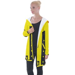 Skyline-city-building-sunset Longline Hooded Cardigan by Sudhe