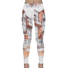 Rag-flats-onion-flats-llc-architecture-drawing Graffiti-architecture Classic Yoga Leggings by Sudhe