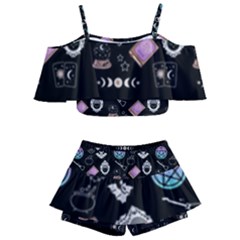 Pastel Goth Witch Kids  Off Shoulder Skirt Bikini by NerdySparkleGoth