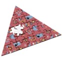 50s Red Wooden Puzzle Triangle View3