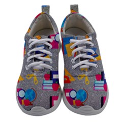 80s And 90s School Pattern Athletic Shoes by NerdySparkleGoth