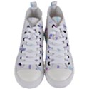 Purple And Blue Cacti Women s Mid-Top Canvas Sneakers View1