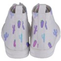 Purple And Blue Cacti Women s Mid-Top Canvas Sneakers View4