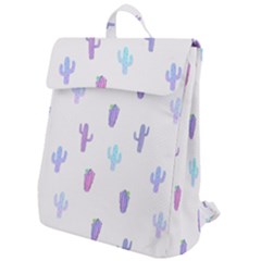 Purple And Blue Cacti Flap Top Backpack by SychEva