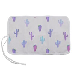 Purple And Blue Cacti Pen Storage Case (l) by SychEva