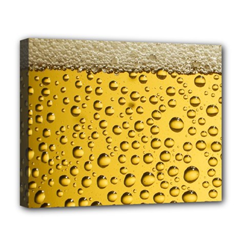 Beer Bubbles Deluxe Canvas 20  X 16  (stretched) by Sudhe