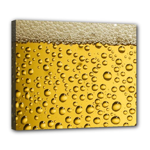 Beer Bubbles Deluxe Canvas 24  X 20  (stretched) by Sudhe