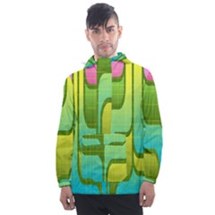 Background-color-texture-bright Men s Front Pocket Pullover Windbreaker by Sudhe