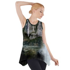 Sea-island-castle-landscape Side Drop Tank Tunic by Sudhe