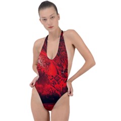 Planet-hell-hell-mystical-fantasy Backless Halter One Piece Swimsuit by Sudhe