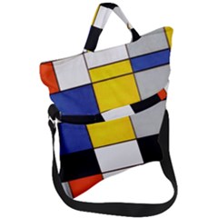 Composition A By Piet Mondrian Fold Over Handle Tote Bag by impacteesstreetweareight