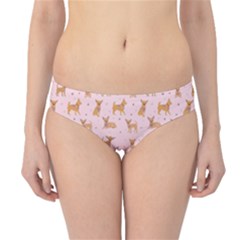 Cute Chihuahua With Sparkles On A Pink Background Hipster Bikini Bottoms by SychEva