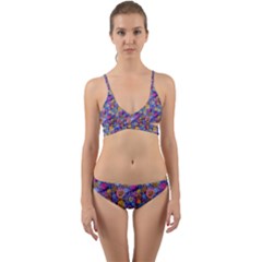 Multicolored Circles And Spots Wrap Around Bikini Set by SychEva