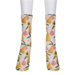 Yellow Juicy Pears And Apricots Men s Crew Socks by SychEva