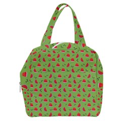 Juicy Slices Of Watermelon On A Green Background Boxy Hand Bag by SychEva