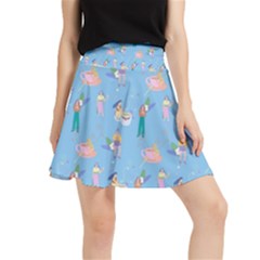 Beautiful Girls With Drinks Waistband Skirt by SychEva