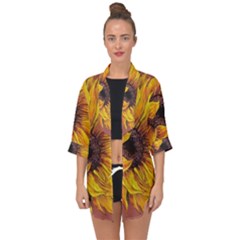 Sunflower Open Front Chiffon Kimono by Sparkle