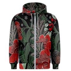 Floral Men s Zipper Hoodie by Sparkle