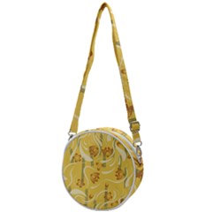 Folk Flowers Pattern  Crossbody Circle Bag by Eskimos